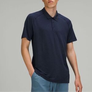 Lululemon men’s Metal Vent Tech Polo Shirt navy blue color size medium